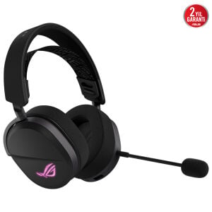 ASUS ROG Pelta Siyah Hafif  (2.4GHz / Bluetooth / USB-C) ARGB Kablosuz Oyuncu Kulaklığı / 90YH0410-BHUA00