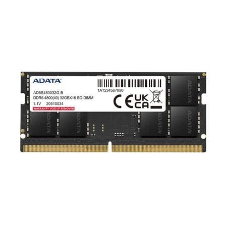 ADATA 32GB DDR5 4800MHZ NOTEBOOK RAM VALUE AD5S480032G-B