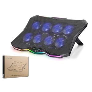 HADRON DCXAA3 Laptop Soğutucu 8 Fanlı RGB 13-17.3 İnç Siyah