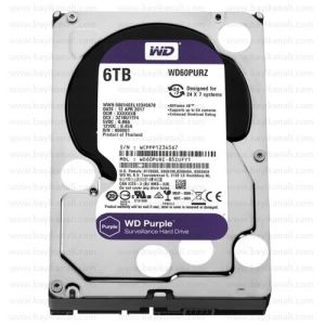 WD60PURZ 6TB Purple Sata 3.0 5400RPM 64MB 3.5'' Dahili Güvenlik Diski