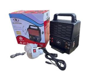 Everton Rt-913 -Usb-Tf Card -Mp3-Bluetooth-Mp3Güneş Enerjili Işıklı Radyo 2 Ampul Set