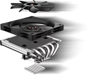 DEEPCOOL AN600 Düşük Profil (Low Profile) 6 Isı Borulu 120mm Slim PWM AM5-1851p Hava Soğutmalı İşlemci Fanı