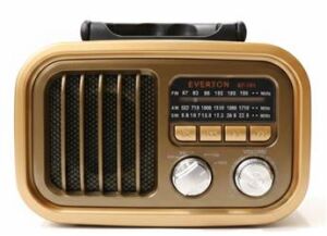 Everton Rt-877 Güneş Enerji Panelli Bluetooth Fm-Usb-Tf-Aux Şarjlı Nostaljik Radyo