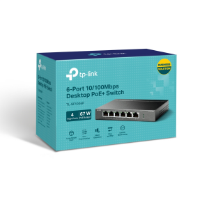 TP-LINK 6port 67w 4port PoE 10/100 Yönetilebilir Switch TL-SF1006P