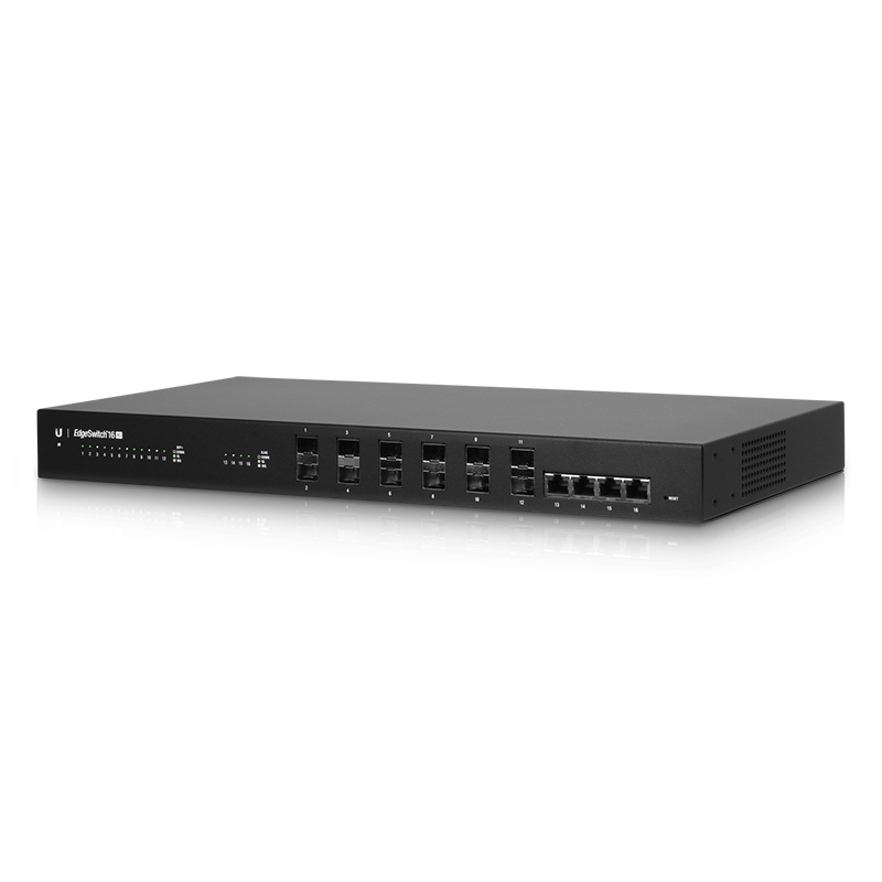 UBIQUITI 4port 12-SFP+ 10GbE Ynetilebilir Omurga Switch Edge ES-16-XG