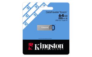 Kingston DTKNG2-64GB 64GB DataTraveler Kyson 220MB-s Metal USB 3.2 Gen 1 Flash Bellek