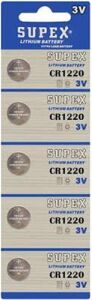 Supex Cr1220 3V Lityum 5Li Blister Pil