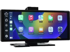 Ottocast 10 Taşınabilir Apple CarPlay & Android Auto, Ön & Arka Kameralı Araç Multimedya