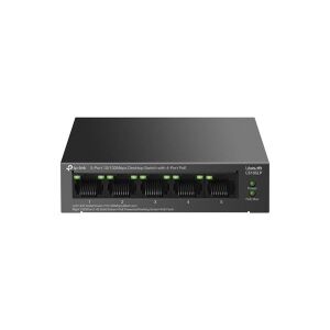 TP-LINK 5port 41w 4port PoE 10/100 Yönetilemez Switch LS105LP