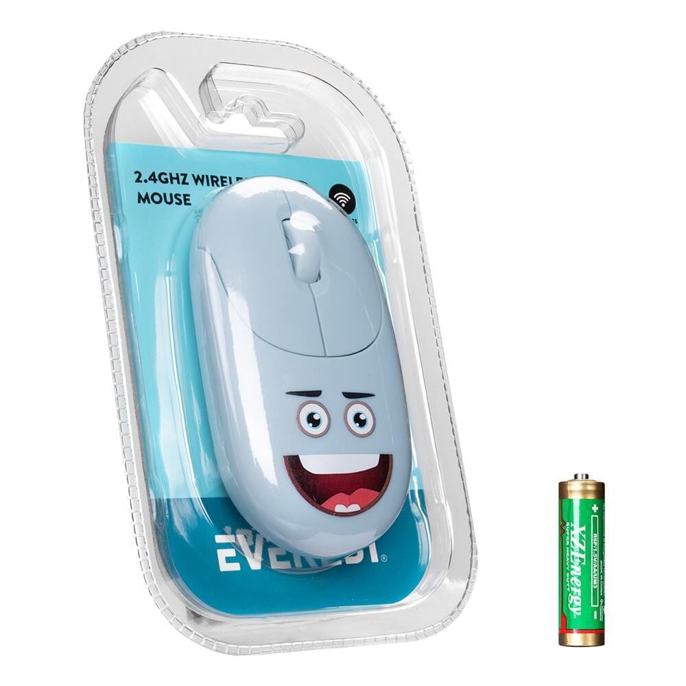 Everest SM-26 FASHION 2.4Ghz Mavi Kabartmalı Kablosuz Mouse