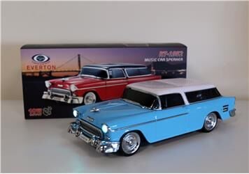 EVERTON RT-1952 Turkuaz Arabalı  Bluetooth Fm-Usb-Tf-Aux Şarjlı Nostaljik Radyo