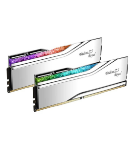 GSKILL 96GB (2X 48GB) DDR5 6400MHZ CL32 RGB DUAL KIT PC RAM / TRIDENT Z5 ROYAL SILVER F5-6400J3239F48GX2-TR5S