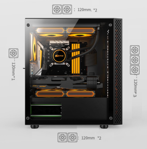 AZTECH 600w SKYLINE AZT04 RGB Gaming Mid-Tower Pc Kasası