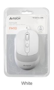 A4 Tech Fm10 Usb Fstyler Beyaz Optik 1600 Dpı Mouse