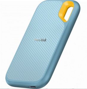 SDSSDE61-2T00-G25B 2TB 1050-1000MB/s USB3.2 Portable SSD Sky Blue Color