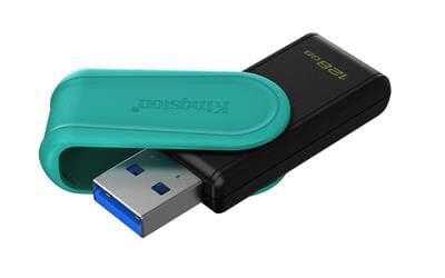 Kingston DTXS-128GB 128GB Portable USB 3.2 Gen1 DataTraveler ExodiaS (Black-Turquoise) Flash Bellek