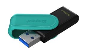 Kingston DTXS-128GB 128GB Portable USB 3.2 Gen1 DataTraveler ExodiaS (Black-Turquoise) Flash Bellek