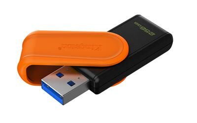 Kingston DTXS-256GB 256GB Portable USB 3.2 Gen1 DataTraveler ExodiaS (Black-Orange) Flash Bellek
