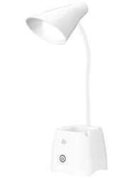 S-link SL-M9002 Usb Destekli Paslanmaz Çelik Beyaz Masa Üstü 12 SMD Ledli Okuma Lambası