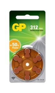 GP ZA312 1.4V Düğme Kulaklık Pili  6'lı Paket