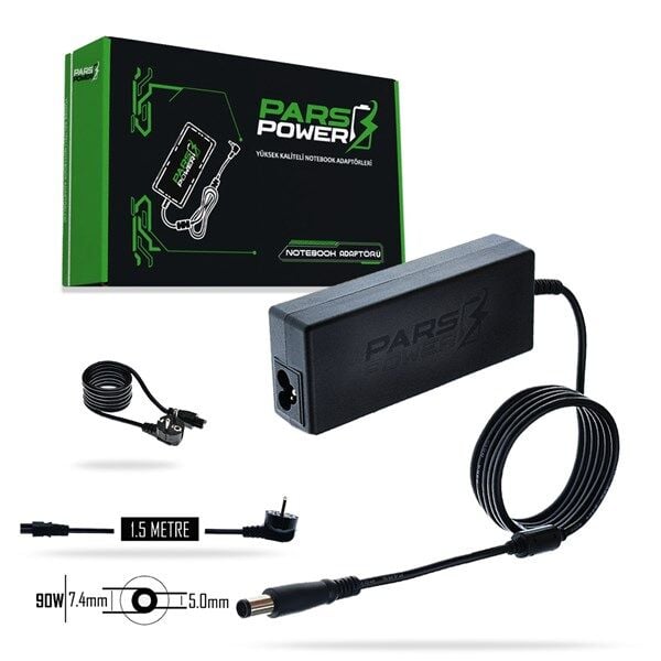 PARS POWER PRS-015 90W 19.5V 4.62A- 7.4*5.0MM Siyah Notebook Adaptörü