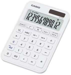 Casio MS-20YC-WE 12 Hane Beyaz Masa Üstü Hesap Makinesi