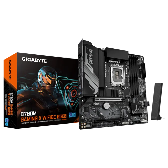 GIGABYTE B760M GAMING X AX WIFI-6E DDR5 HDMI DP PCIE 4.0 1700p ATX