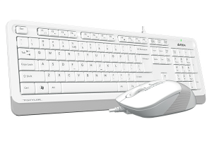 A4 TECH F1010 Kablolu USB Q Trk Beyaz Klavye - Mouse Set