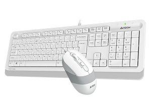 A4 TECH F1010 Kablolu USB Q Trk Beyaz Klavye - Mouse Set