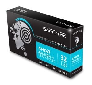 SAPPHIRE 32GB AI PRO R9700 32358-01-20G GDDR6 256bit 4X-DP PCIE 4.0 YAPAY ZEKA EKRAN KARTI