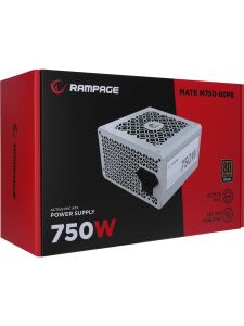 RAMPAGE 750W 80+ BRONZE MATE M750-80PB TAM MODULER POWER SUPPLY Beyaz