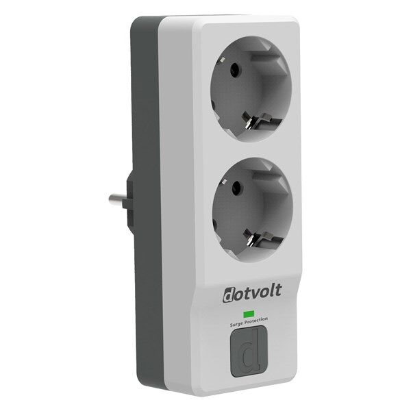 DOTVOLT 2-li Surge Hunter 350 Joules Akım Koruma Prizi Gri