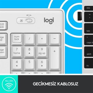 LOGITECH MK295 Kablosuz Q Trk Beyaz Klavye - Mouse Set (920-010089)