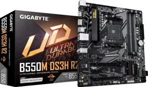 GIGABYTE B550M DS3H R2 DDR4 HDMI DP PCIe 16X v4.0 AM4 mATX