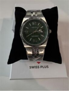 Swiss Plus Man Watch Premium Seri Model-2ST3442AGS Green-Silver