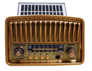 Everton Rt-852  Bluetooth Fm-Usb-Tf-Aux Şarjlı Nostaljik Radyo Güneş Panelli