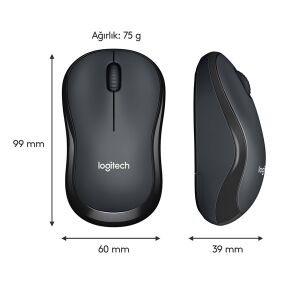 LOGITECH M220 Kablosuz Sessiz Gri/Siyah Mouse (910-004878)