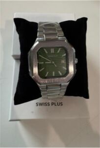 Swiss Plus Man Watch Premium Seri Model-7 RS23146 Green-Silver