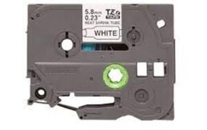 Brother P-Touch HSE-231 12 mm Beyaz Üzerıne Sıyah  Isı ile Daralan Laminasyonlu Etiket