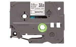 Brother P-Touch HSE-231 12 mm Beyaz Üzerıne Sıyah  Isı ile Daralan Laminasyonlu Etiket