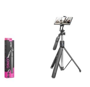 NODAR ND1050 Telefon Tripodu ve Selfie Çubuğu Seti Bluetooth Kumandalı 201 cm - Siyah