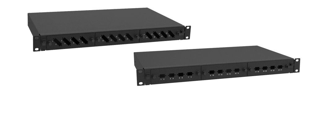 AGER 12port AG-FO01U12SCD-DG-B44-BSC-01U Fiber Optik Kutu Siyah