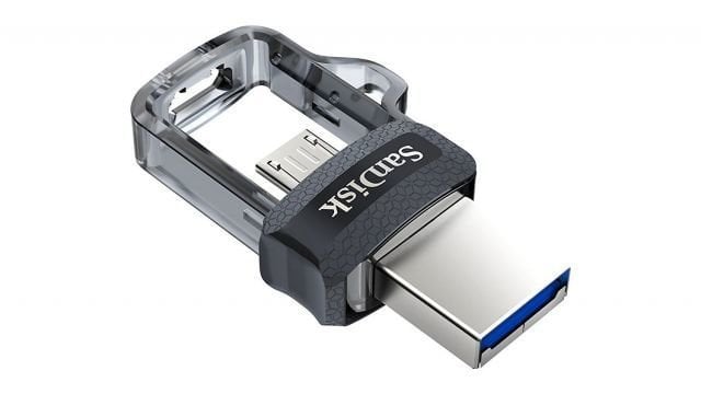 SDDD3-016G-G46 16GB Ultra Android Dual Drive USB3.0 Siyah USB Bellek