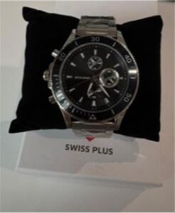 Swiss Plus Man Watch Basic Seri Model-7 ST3504AGS Lüx Black-Silver