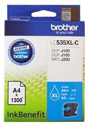 Brother LC535XLC Cyan Mavi 1.300 Sayfa Kartuş DCP-J105 MFC-J200
