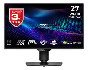 MSI 27 RAPID VA MAG 274QPF X30MV 0.5MS 300Hz HDMI-DP Pivot Gaming Monitör 2560x1440