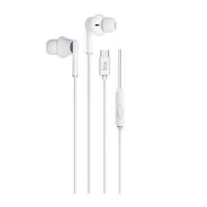 BIX HF01C-WE Type-C Beyaz 14MM EXTRA BASS KULAKİÇİ Mikrofonlu Kulaklık