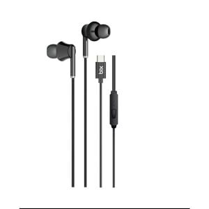 BIX HF01C-BK Type-C Siyah 14MM EXTRA BASS KULAKİÇİ Mikrofonlu Kulaklık