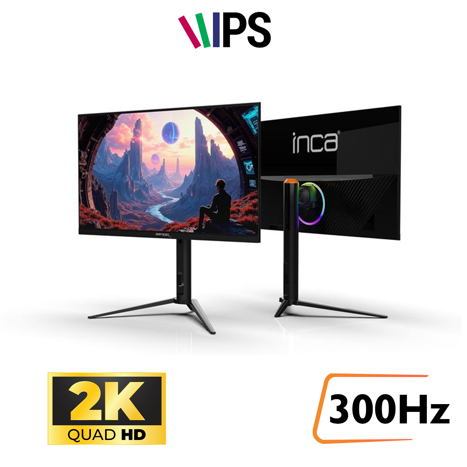 INCA 27 IPS ILM-272KXG 0.5ms 300Hz HDMI-DP Pivot Gaming Monitör 2560 X 1440