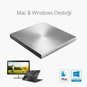 ASUS ZenDrive SDRW-08U5S-U Gümüş Taşınabilir Harici DVD Yazıcı